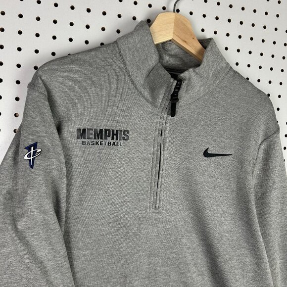 Nike 1 Cent Memphis Tigers Quarter Zip Large Gray Coach Sideline  Penny Hardaway - Picture 1 of 8